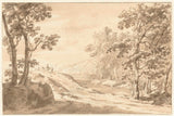 desconhecido-1628-paisagem-italiana-com-viajantes-à-distância-impressão-de-arte-reprodução-de-belas-artes-art-de-parede-id-afxck508t
