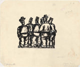 leo-gestel-1935-zonder titel-schets-van-zes-vissers-spakenburg-kunstprint-beeldende-kunst-reproductie-muurkunst-id-afz3ql6fh