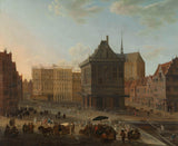 onbekend-1652-die-dam-in-amsterdam-met-die-nuwe-stadsaal-kunsdruk-fynkuns-reproduksie-muurkuns-id-afz59e8iy