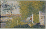 喬治·修拉的橋在比諾藝術印刷品美術複製品牆藝術 id ag0v5towo