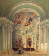 theodor-jachimowicz-1842-die-binnekant-van-die-piaristenkirche-in-wenen-kunsdruk-fyn-kuns-reproduksie-muurkuns-id-ag159reew
