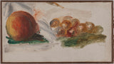 奧古斯特·雷諾阿 1914 年釣魚和葡萄藝術印刷美術複製品牆壁藝術