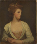 乔治·罗姆尼1781年的一个女人的肖像说，艾米莉·伯蒂·波特去世了1782年-艺术印刷-精美的艺术复制品-艺术墙