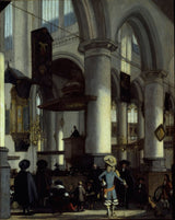 emanuel-de-witte-1685-wnętrze-oude-kerk-delft-sztuka-druk-reprodukcja-dzieł sztuki-sztuka-ścienna-id-ag4z9unol