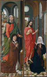 圣乌尔苏拉传奇大师 1480 年圣保罗与保罗帕加诺蒂基督出现在他母亲面前艺术版画美术复制墙艺术 ID- ag5u2mhve
