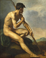 theodore-gericault-1816-warrior-with-a-a spear-art-print-fine-art-reproduction-wall-art-id-ag6alptg5