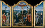 joos-van-cleve 1520与圣徒被钉十字架，和一个供体艺术印刷精美的艺术复制品墙艺术id-ag6ob3gdr