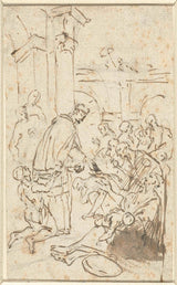 安东尼·阿里安斯1566年圣查尔斯·博罗梅奥分享给乞be的艺术打印精细艺术复制品墙艺术ID-ag6ubiye9
