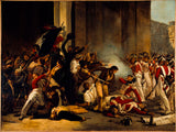 장 루이스 베자르 1832년 루브르 박물관을 점령한 29월 1830일 XNUMX년 스위스 근위병 대학살 미술 인쇄 미술 복제 벽 예술