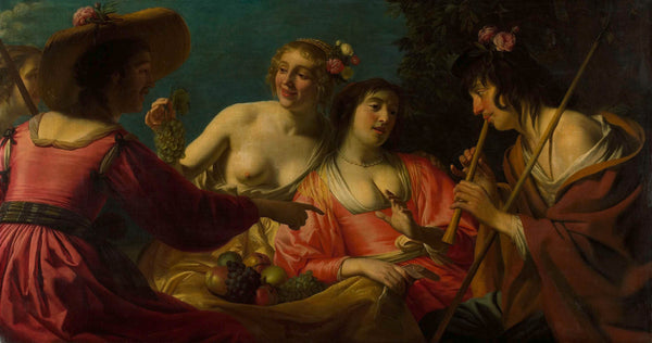 gerard-van-honthorst-1632-flute-playing-shepherd-with-four-nymphs-art-print-fine-art-reproduction-wall-art-id-ag7p9cime