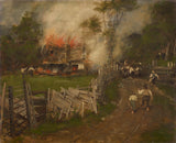 弗朗茲·馮·德弗雷格-1890-燃燒的塞普之家-里斯藝術印刷品美術複製品牆藝術 id-ag9v4is8q