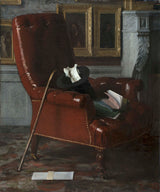 jean-francois-gigoux-1852-lounge-nurk maalikunstis-kunst-print-kujutav-kunst-reproduktsioon-seinakunst