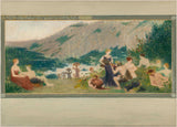 henri-rachou-1893-esboço-para-prefeito-de-bagnolet-outono-impressão-de-arte-de-belas-artes-reprodução-arte de parede