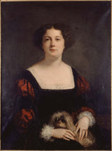 gustave-ricard-1850-porträtt-av-apollonia-sabatier-1822-1889-känd-som-presidenten-konsttryck-finkonst-reproduktionsväggkonst