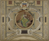 皮埃尔·维克多·加兰（pierre-victor-galland）1890年在酒店行业贸易大厅的素描画艺术印刷精美的艺术复制品墙壁艺术