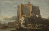 domenico-gargiuli-micco-spadaro-1660-landskab-med-klippe-og-fæstningskunst-print-fine-art-reproduction-wall-art-id-agetwfyu9