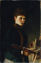 maria-Wunsch-1898，自画像在轻松的艺术印刷精美的艺术复制墙艺术id agh391y41