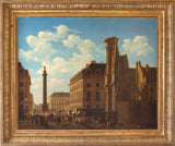 艾蒂安布奥 1808 年旺多姆广场和郎世宁街与斐扬教堂废墟艺术印刷品美术复制品墙壁艺术