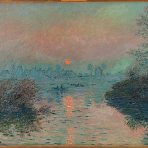Claude Monet, 1880 - Sunset on the Seine at Lavacourt, Winter