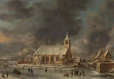 jan-abrahamsz-beerstraten-1640-冬季斯洛滕教堂景观艺术印刷精美艺术复制墙艺术 id agjl37myi