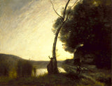 Camille-Corot-1864-The-Evening-Star-Art-Print-Fine-Art-Reprodução-Wall-Art-Id-Agjngg7z4