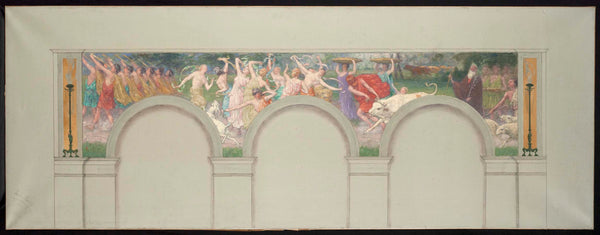 jules-jean-ferry-1892-sketch-for-input-salons-of-the-hotel-de-ville-in-paris-ancient-scene-bull-led-to-the-sacrifice-art-print-fine-art-reproduction-wall-art