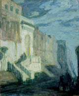 henry-ossawa-tanner-1914-moonlight-walls-of-tangiers-art-print-fine-art-reproductie-wall-art-id-agnmo6frl