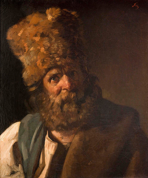 philippe-auguste-jeanron-1837-portrait-of-charles-jacques-on-his-return-from-military-service-art-print-fine-art-reproduction-wall-art