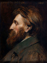francois-flameng 1881肖像八月罗丹的艺术打印精细艺术复制品墙艺术