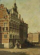johannes-christiaan-Karel-Klinkenberg-1875-city-hall-in-the-Haag-art-print-fine-art-gjengivelse-vegg-art-id-agqzj40a6