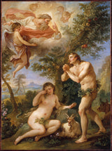 查爾斯·約瑟夫·納圖爾-1740-亞當和夏娃的斥責-藝術印刷品-精美藝術-複製品-牆藝術-id-agtvwacq8