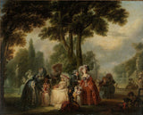 弗朗索瓦-路易斯-約瑟夫-迪特-瓦托-德里爾-瓦托-1785-公園會議-藝術印刷-美術複製品-牆壁藝術
