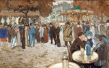 louis-abel-truchet-1910-karneval-boulevard-de-clichy-kunst-trykk-kunst-reproduksjon-vegg-kunst