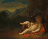 彼得·范德韋夫-1700-嬰兒巴克斯藝術印刷美術複製品牆藝術 id agxew4n6e