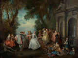 nicolas-lancret-1724-dans-før-et-fontæne-kunsttryk-fin-kunst-reproduktion-vægkunst-id-agxoru8im