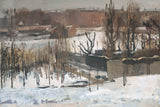 喬治·亨德里克·布萊特納-1892-阿姆斯特丹雪中鹿公園景觀藝術印刷品美術複製品牆藝術 id-agxrvv53j