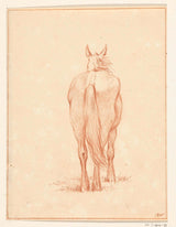 jean-bernard-1815-standing-horse-from-behind-art-print-fine-art-reproduction-wall-art-id-agymthz77