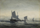 anton-melbye-1844-fiskebåtar-i-kanalen-konsttryck-finkonst-reproduktionsväggkonst-id-agynmqo6t