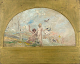 阿尔伯特·保罗·阿尔伯特·贝纳尔迪特·贝斯纳德·阿尔伯特·保罗·阿尔伯特·贝斯纳德1886年素描为城镇大厅1间婚礼室或春天或早晨生命艺术印刷精美艺术复制墙艺术