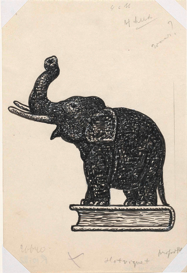 leo-gestel-1935-elephant-on-book-sketch-art-print-fine-art-reproduction-wall-art-id-agyzincb2