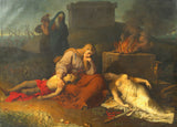 karl-russ-1809-hecabe-com-os-cadáveres-de-seus-filhos-polyxena-e-polydorus-no-túmulo-de-achill-art-print-fine-art-reprodução-art-wall-art- id-agzr18274