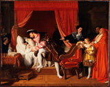 jean-auguste-dominique-ingres-1818-Francis-receives-the-last-shis-of-leonardo-da-vinci-art-print-fine-art-reproduction-wall-art