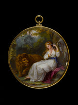 ecole-anglaise-1783-una-ja-lõvi - vastavalt anglica-kauffman-art-print-fine-art-reproduction-wall-art