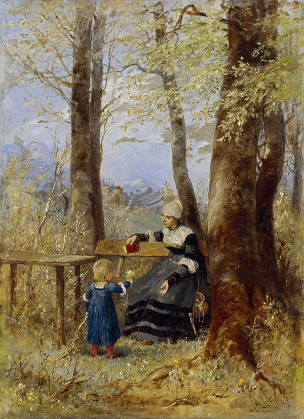 wilhelm-marc-mother-and-child-in-spring-landscape-art-print-fine-art-reproduction-wall-art-id-ah0o4jrlj