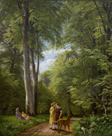 彼得·克里斯蒂安·斯科夫加德1857年，山毛榉木可能在伊斯林根庄园附近的新西兰艺术印刷精美艺术复制品墙艺术ID-ah0wb50p1
