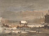 hendrik-pothoven-1735-damrak-talvel-kunstitrükk-peen-kunsti-reproduktsioon-seinakunst-id-ah1tod6mj