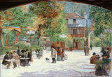 ლუის-აბელ-ტრუშე-1895-შალე-დუ-შატო-დე-მადრიდი-ბუა-დე-ბულონი-არტ-ბეჭდვა-სახვითი-ხელოვნების-რეპროდუქცია-კედლის ხელოვნება
