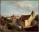 维克多·雷内·加森-1852 年-贝尔维尔古教堂当前第 19 区艺术印刷品美术复制品墙壁艺术