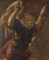 jacopo-tintoretto-1560天使从报到原始艺术印刷精美的艺术复制品墙艺术idah60khc04
