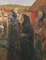 Carl-Wilhelmson-1899-Fishermens-Wives-Returning-from-Church-Art-Print-Fine-Art-Reproduktion-Wand-Kunst-ID-AH706etxp